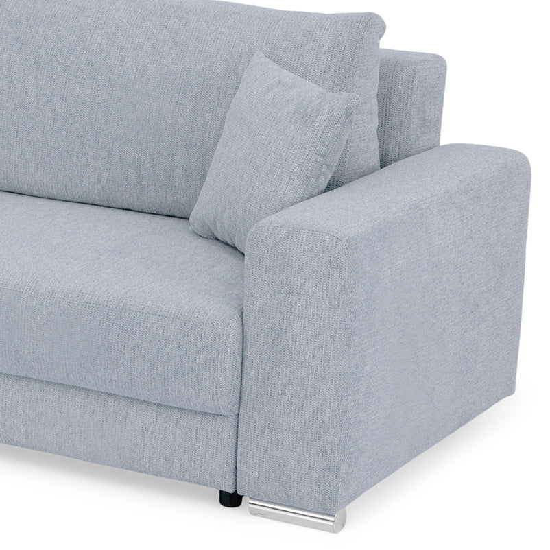 ANTONY Canapea extensibilă, 3 locuri, ladă depozitare, stofă