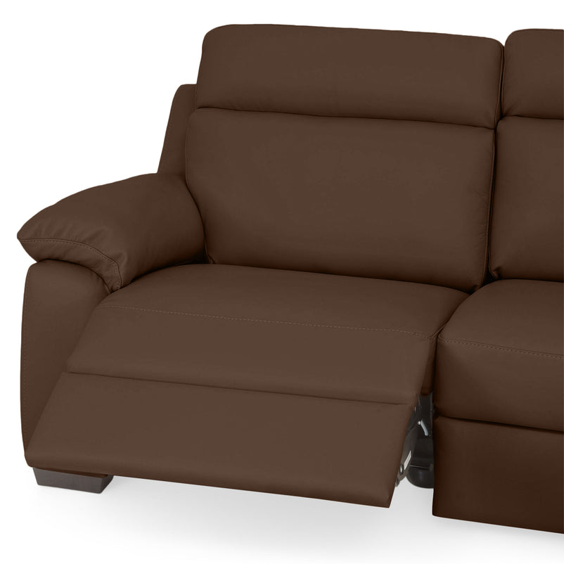 TORRENS Colțar cu șezlong stânga/dreapta și mecanisme electrice, piele