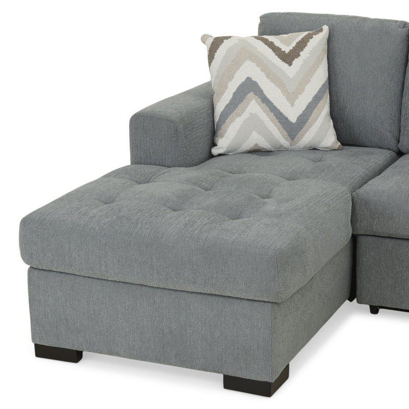 TARENT Ansamblu colțar, extensibil, ladă depozitare, perne decor incluse, stofă