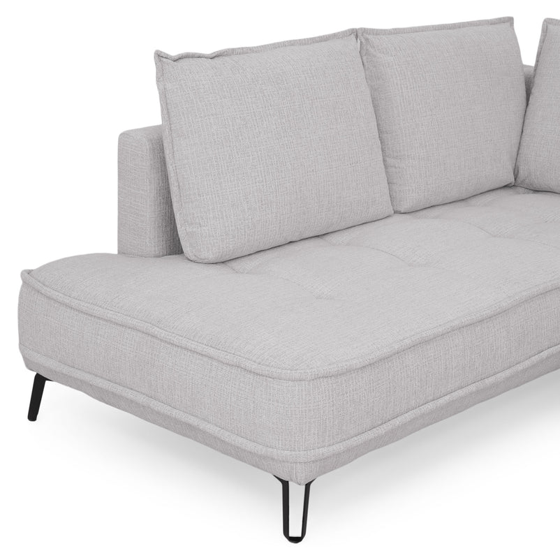 CHOLET Colțar extensibil, șezlong stânga/dreapta, ladă depozitare, stofă