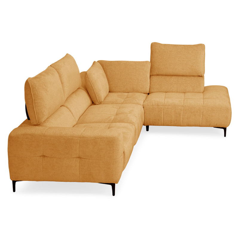 KARSTON Colțar cu șezlong stânga/dreapta, recliner electric, stofă