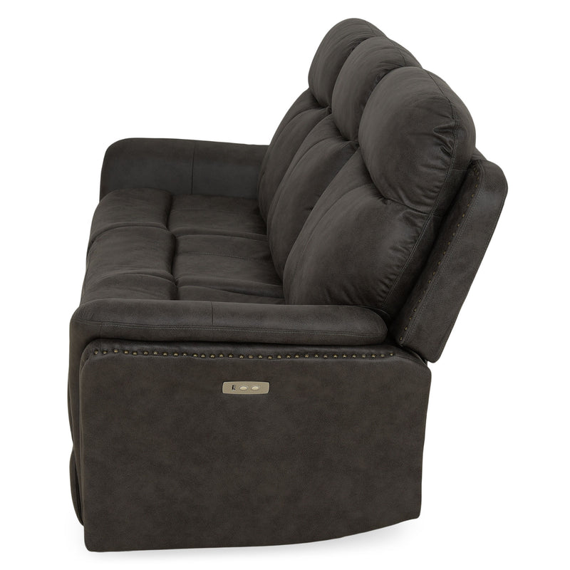 CROWSON Canapea 3 locuri, reclinere electrice, stofă