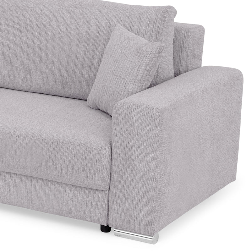 ANTONY Canapea extensibilă, 3 locuri, ladă depozitare, stofă