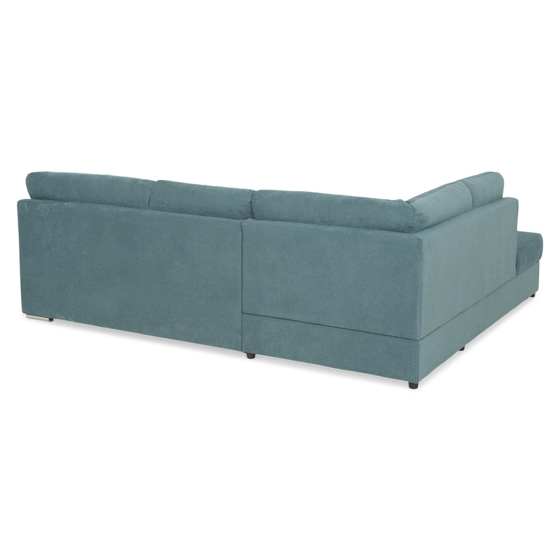 CELIA Canapea extensibilă, șezlong stânga/dreapta, spațiu depozitare, stofă