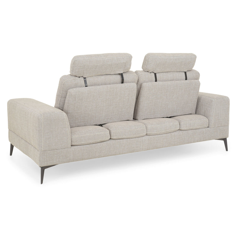 MAINE Canapea 3 locuri, mecanism spătar și tetiere, stofă