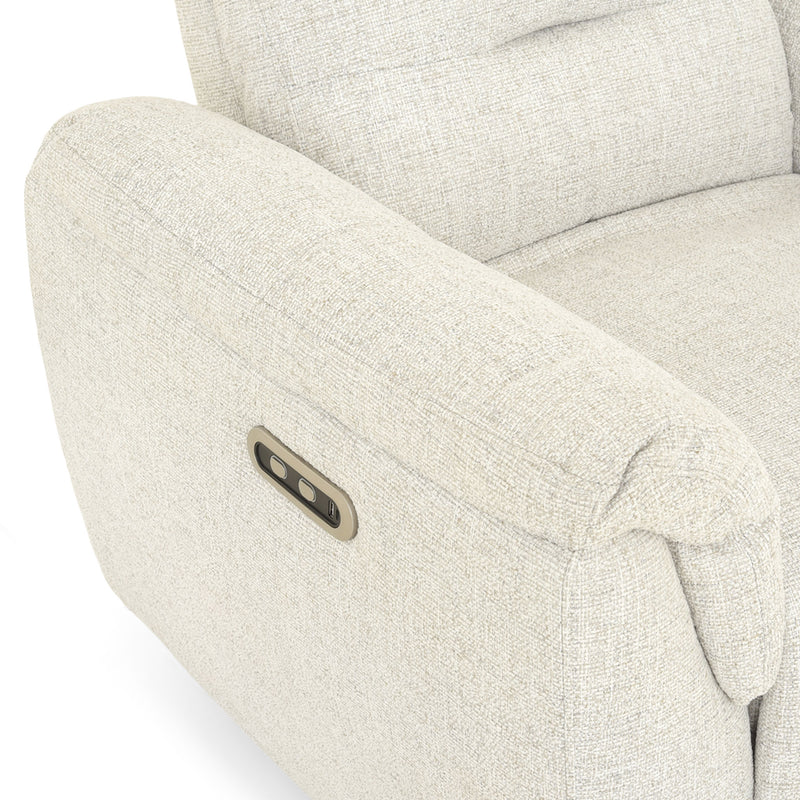 ROSELAND Fotoliu rotativ cu recliner electric și balans, stofă