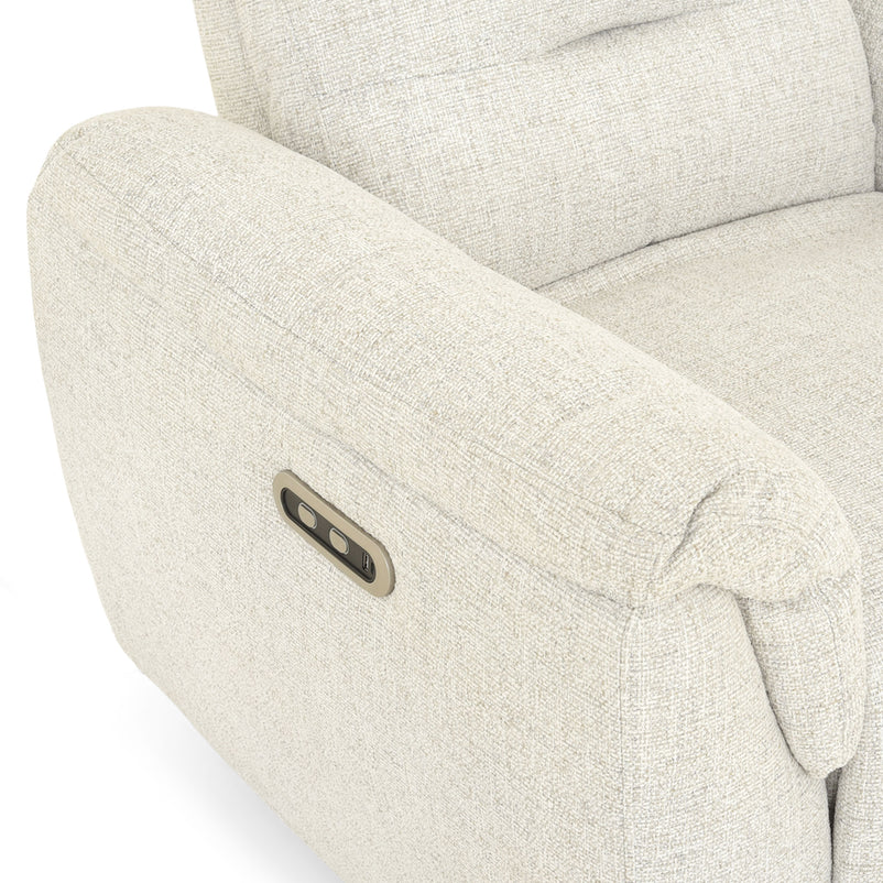 ROSELAND Fotoliu rotativ cu recliner electric și balans, stofă