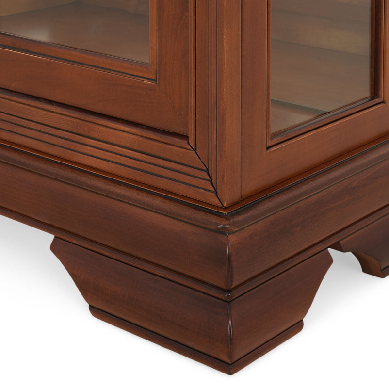 LOUIS PHILIPPE Vitrină 2 uși cu oglindă și polițe sticlă