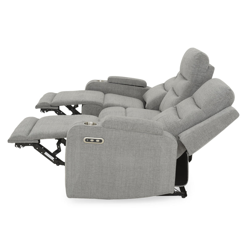 PARKER Canapea 3 locuri cu 2 reclinere electrice, stofă