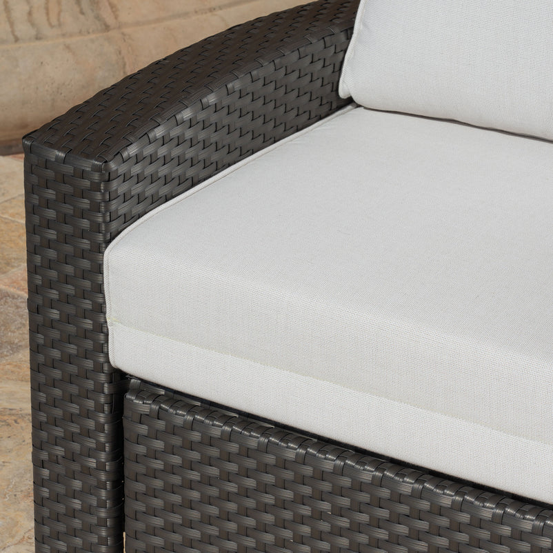 SIDNEY Set mobilier terasă/grădină, 2 fotolii recliner, canapea și 3 măsuțe