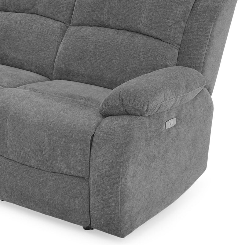 ALMATY Canapea 2 locuri, 2 reclinere electrice, stofă