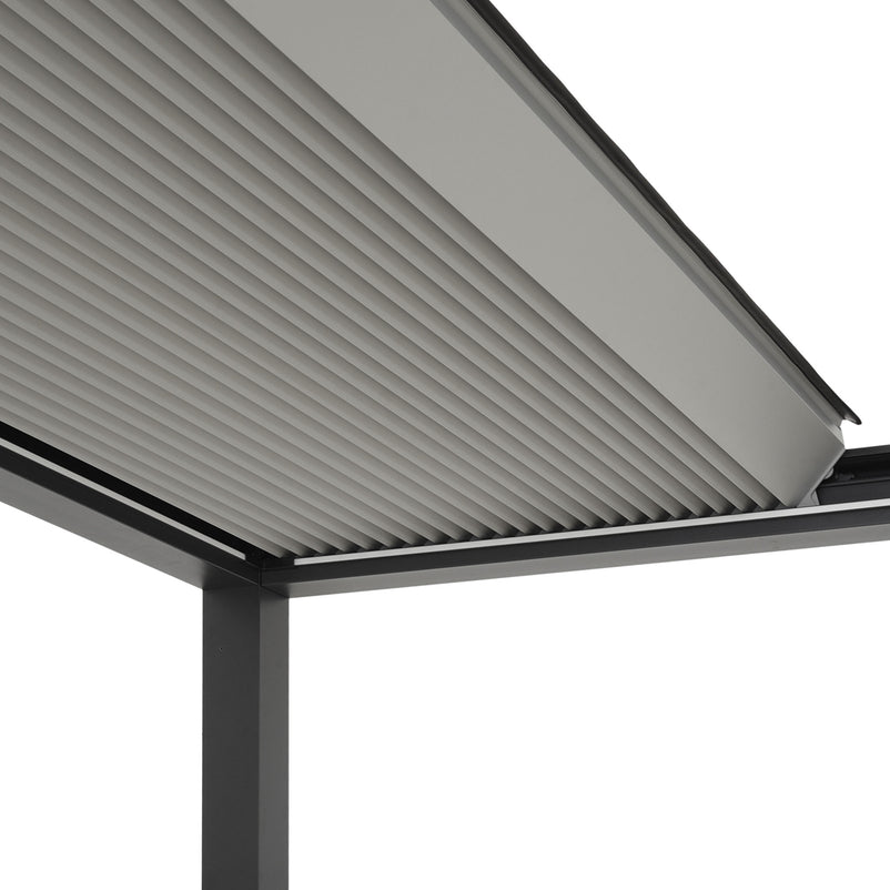 ROSARIO Pergolă bioclimatică motorizată cu acoperiș retractabil