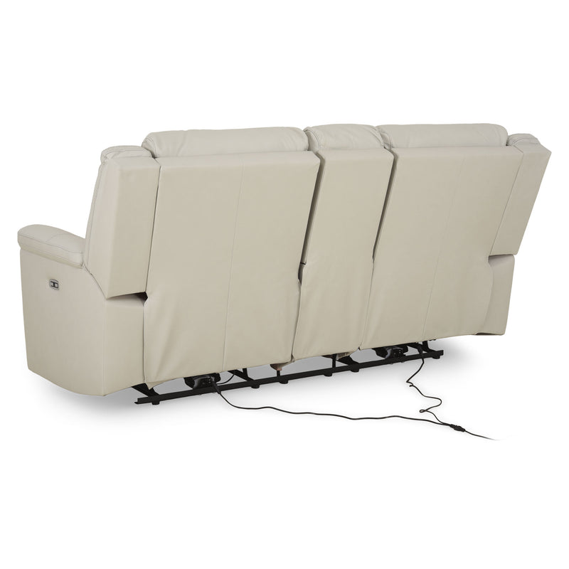 SUNNERST Canapea 2 locuri, 2 reclinere electrice, USB și consolă depozitare incluse, piele