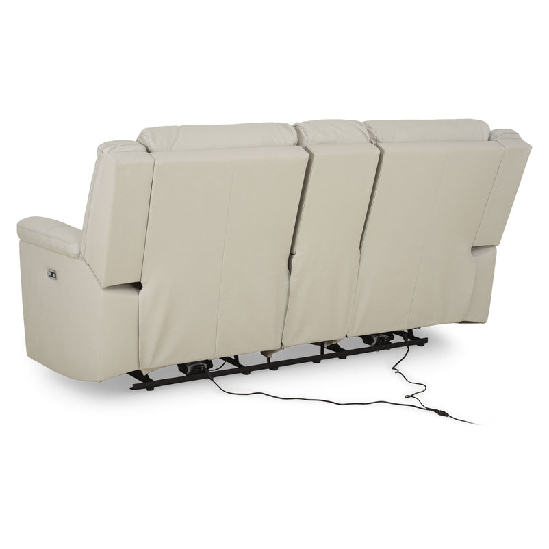 SUNNERST Canapea 2 locuri, 2 reclinere electrice, USB și consolă depozitare incluse, piele