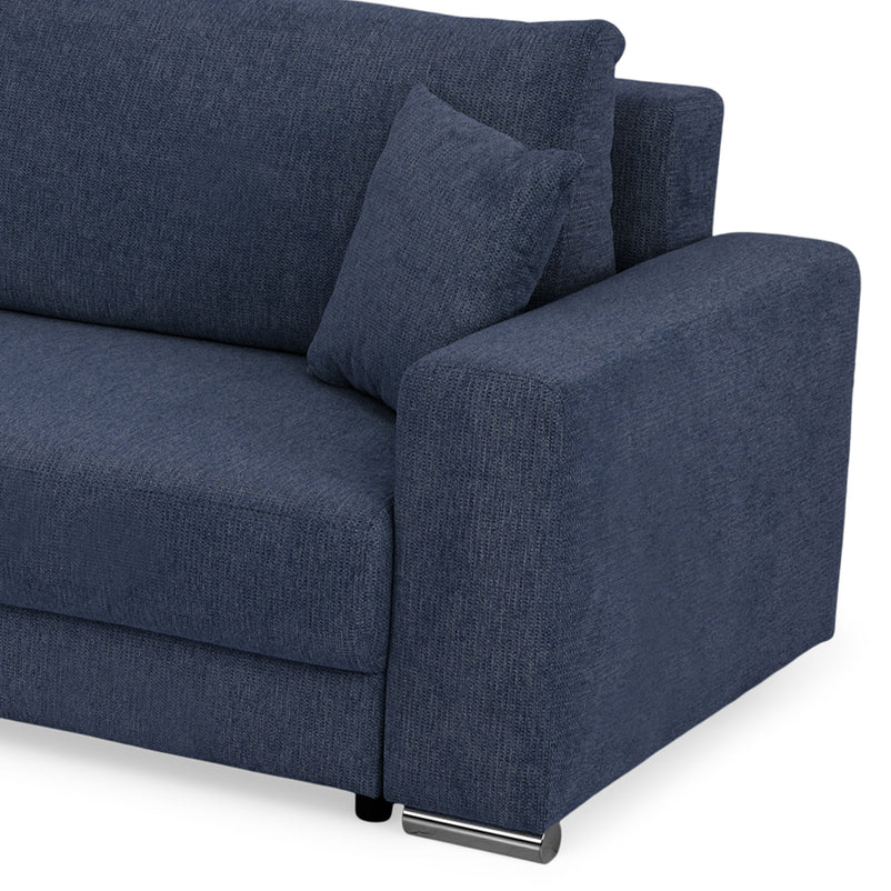 ANTONY Canapea extensibilă, 3 locuri, ladă depozitare, stofă