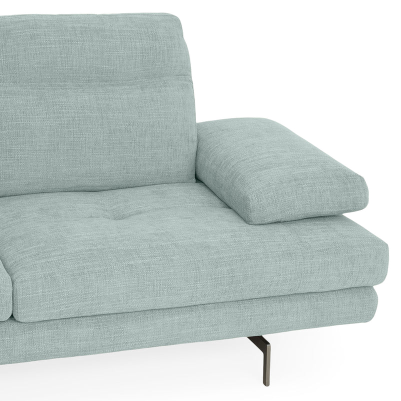 MISTERY Colțar șezlong stânga/dreapta cu mecanism manual spătar și brațe, stofă