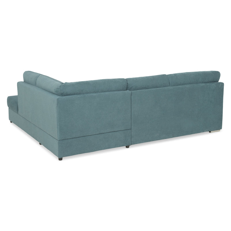 CELIA Canapea extensibilă, șezlong stânga/dreapta, spațiu depozitare, stofă