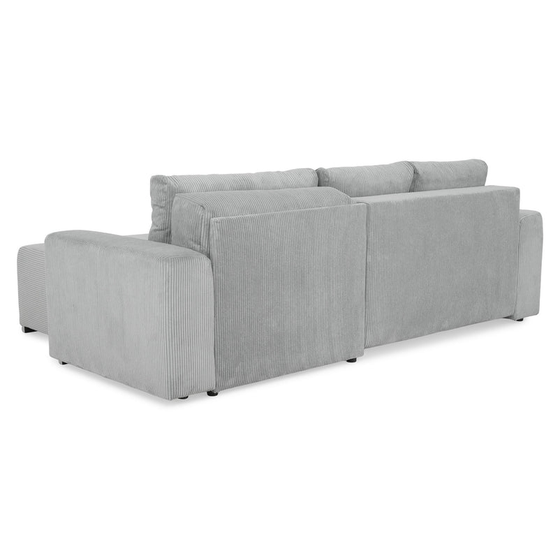 ONDINE Colțar extensibil, șezlong interschimbabil, ladă depozitare, stofă