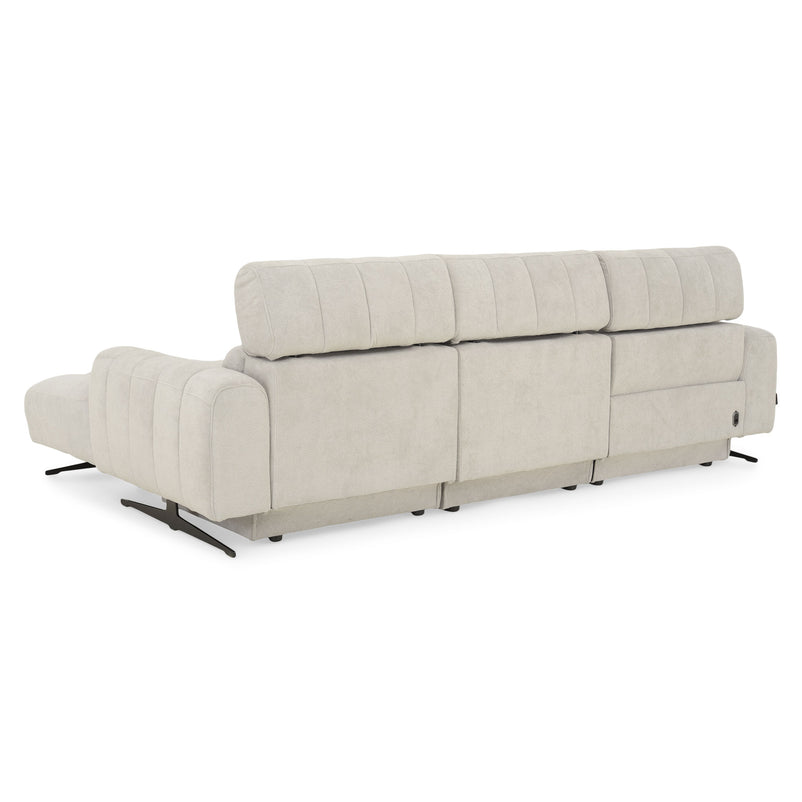 WELBY Colțar, recliner electric, șezlong stânga/dreapta, mecanism tetiere, stofă