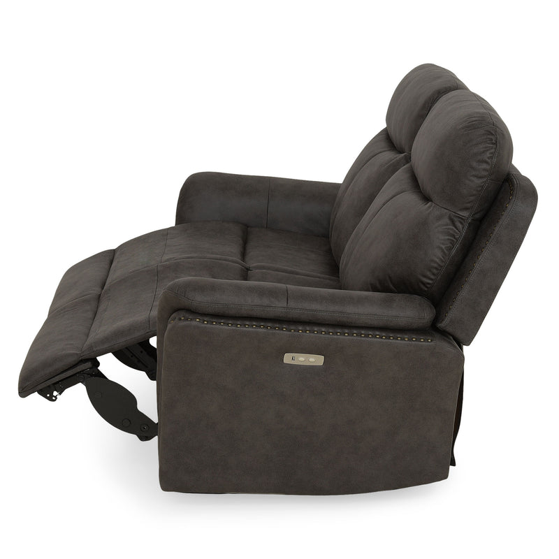 CROWSON Canapea 2 locuri, reclinere electrice, stofă