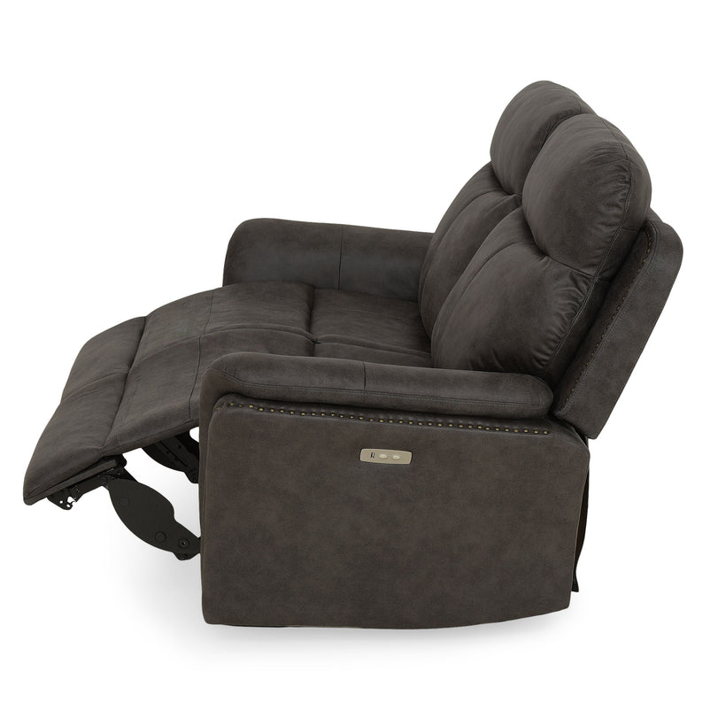 CROWSON Canapea 2 locuri, reclinere electrice, stofă