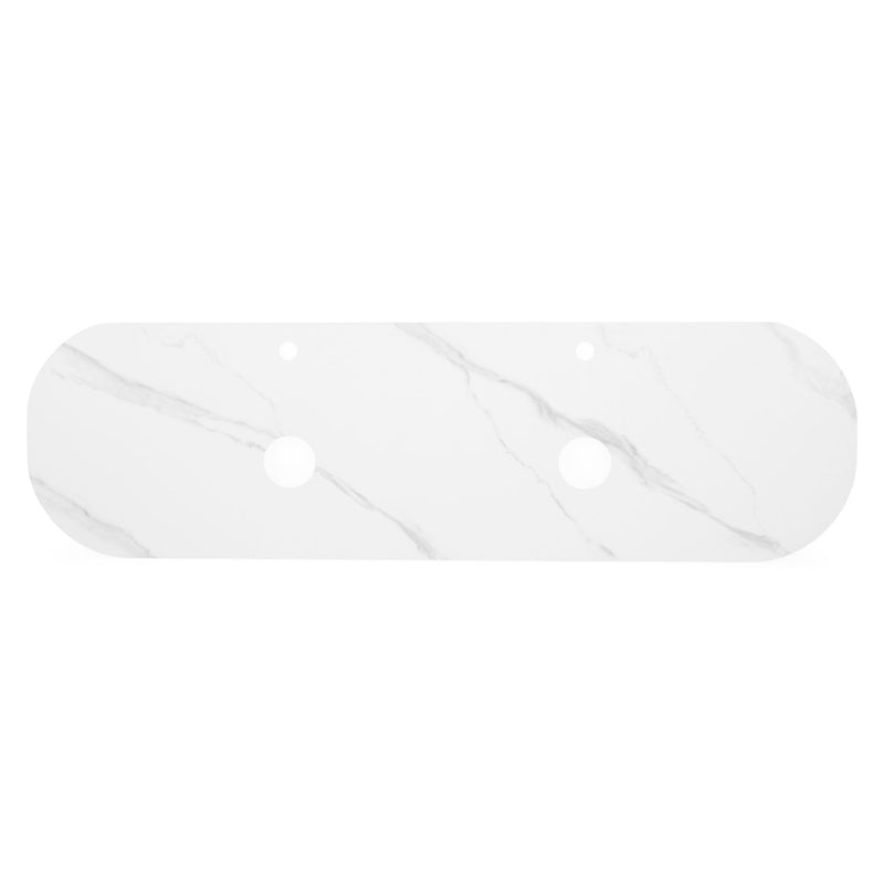 REA Set mobilier baie, mască lavoar, top, 2 lavoare și oglindă LED