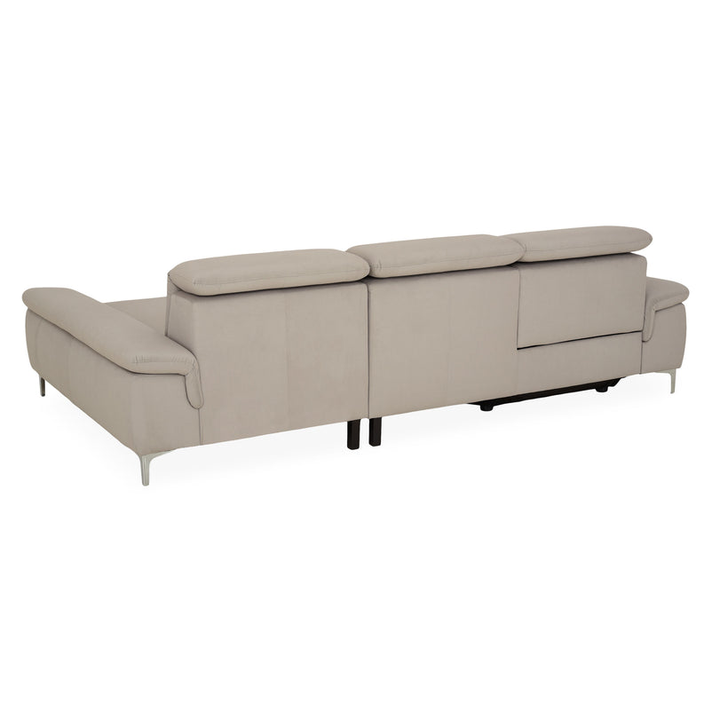 SOUND Colțar șezlong stânga/dreapta, 1 recliner electric și mecanism tetiere, stofă