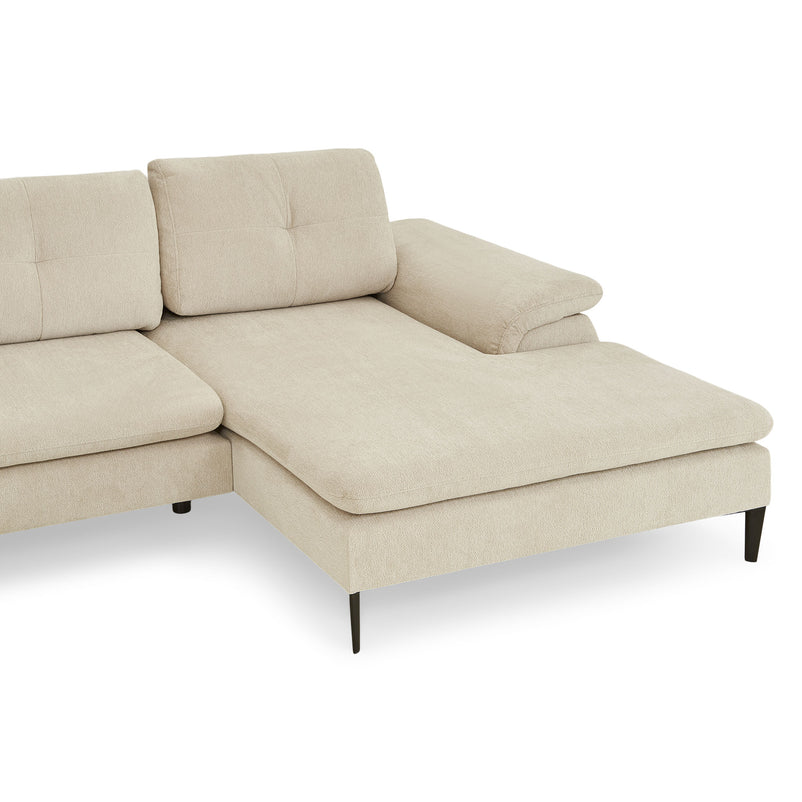 LAVRIK Colțar extensibil, șezlong stânga/dreapta, stofă