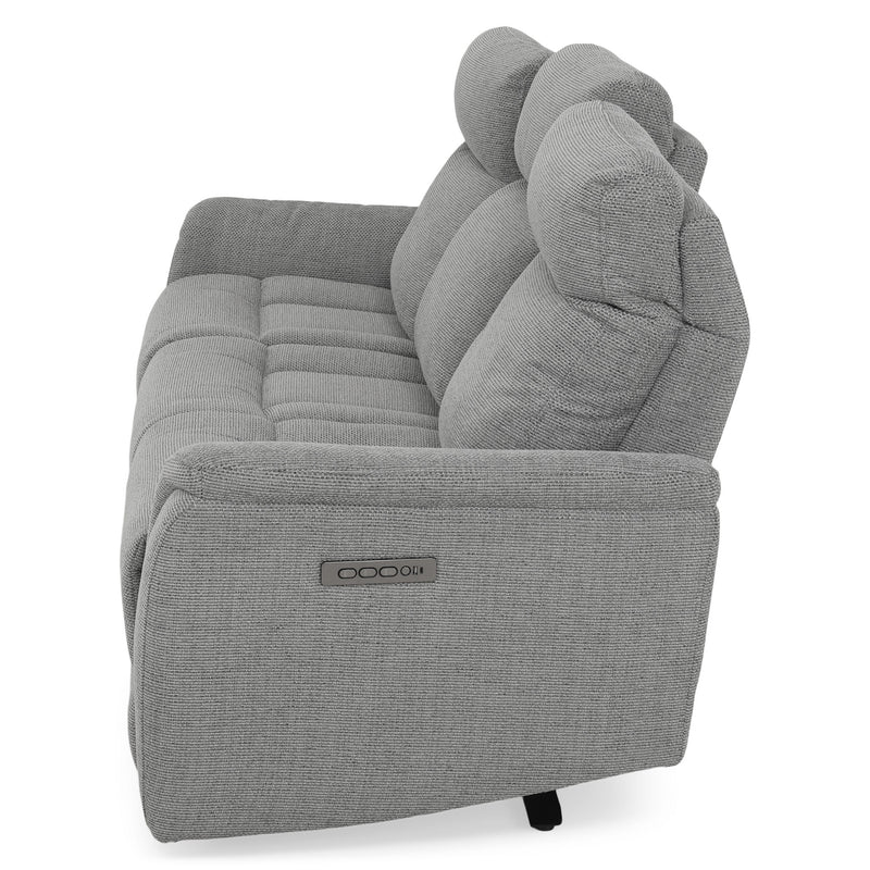 BARTON Canapea 3 locuri, 2 reclinere electrice, stofă