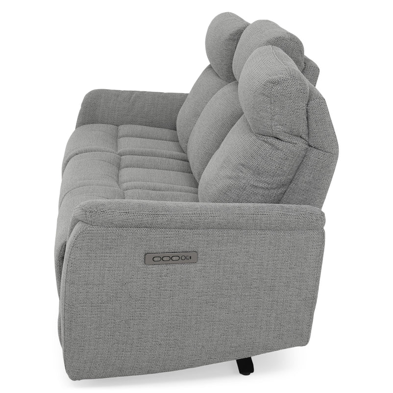 BARTON Canapea 3 locuri, 2 reclinere electrice, stofă