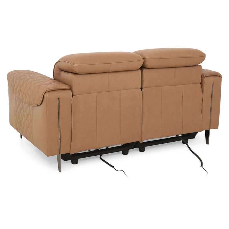 GLADSTONE Canapea 2 locuri, 2 reclinere electrice, piele