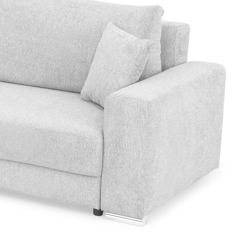 ANTONY Canapea extensibilă, 3 locuri, ladă depozitare, stofă