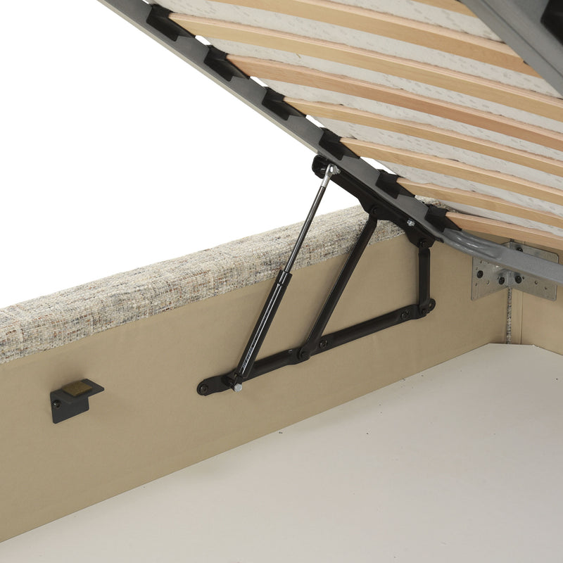 WARENTON Pat tapițat, 160x200cm, somieră rabatabilă și ladă incluse