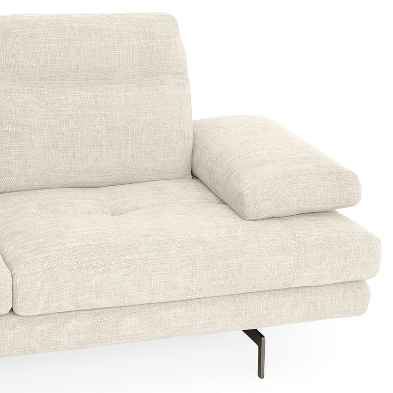 MISTERY Colțar șezlong stânga/dreapta cu mecanism manual spătar și brațe, stofă