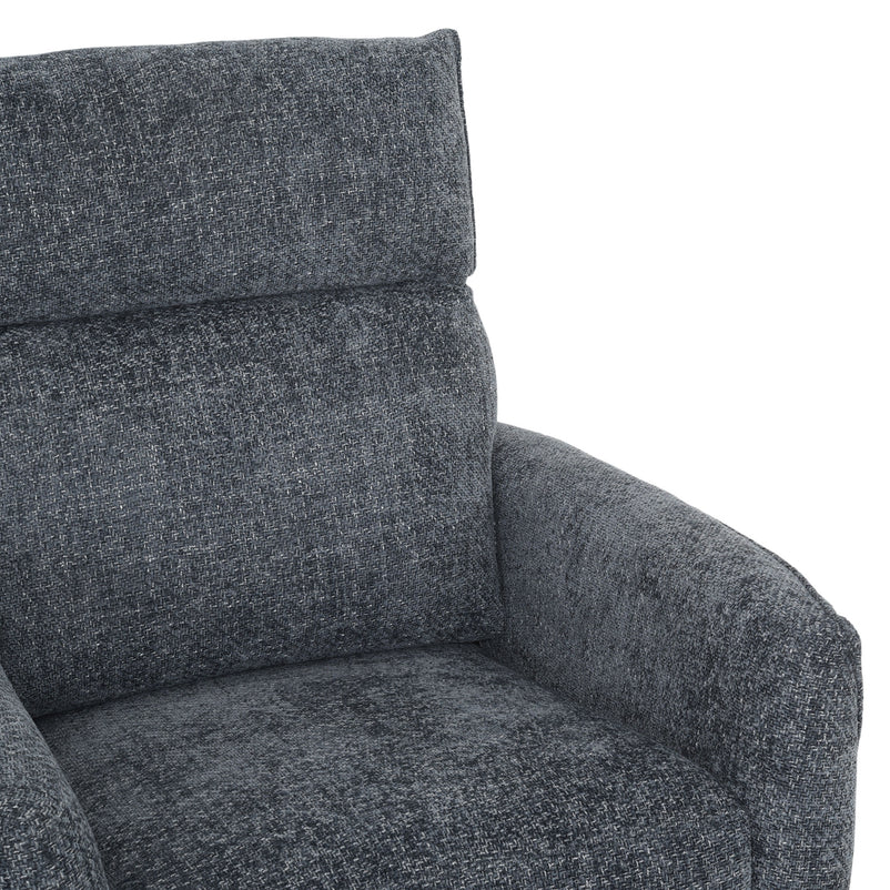 KERSEY Fotoliu rotativ, recliner manual, stofă