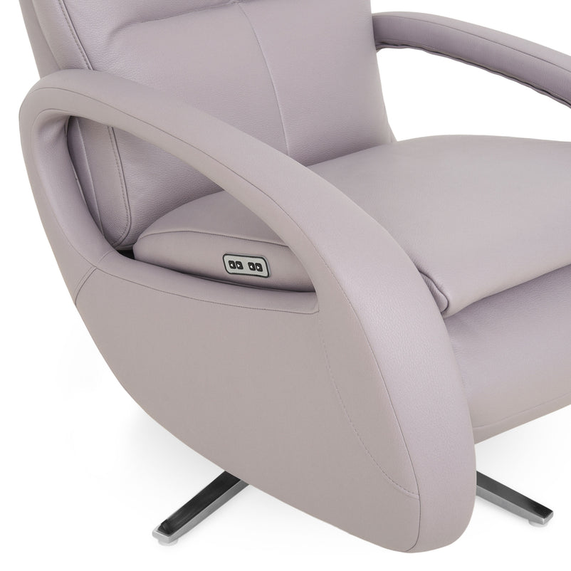 HESTON Fotoliu rotativ cu recliner electric, stofă