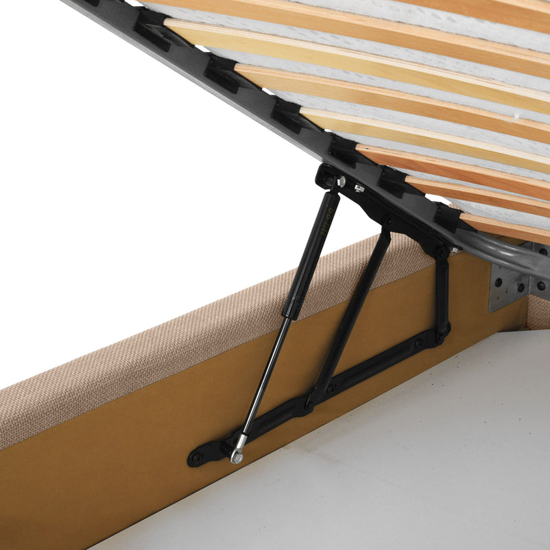 KOLLE Pat tapițat, 160x200cm, somieră și ladă depozitare incluse