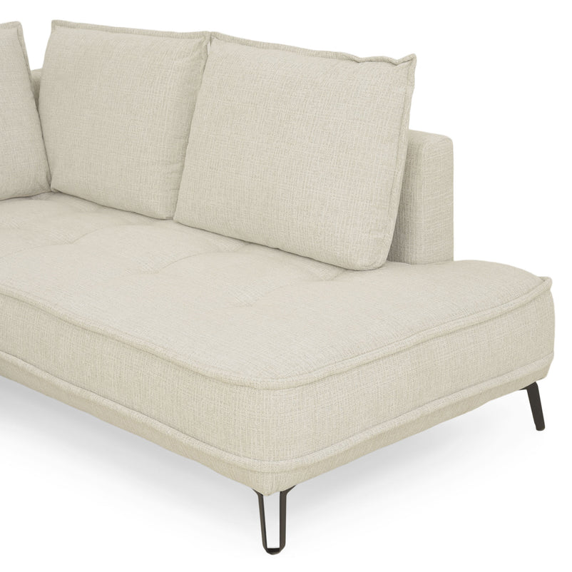 CHOLET Colțar extensibil, șezlong stânga/dreapta, ladă depozitare, stofă