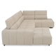FILLIPA Ansamblu colțar extensibil, șezlong stânga/dreapta, stofă