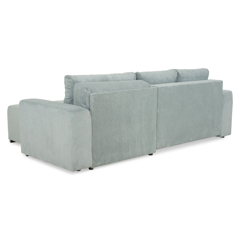 ONDINE Colțar extensibil, șezlong interschimbabil, ladă depozitare, stofă