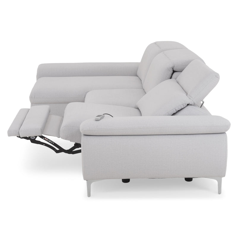 SOUND Colțar șezlong stânga/dreapta, 1 recliner electric și mecanism tetiere, stofă