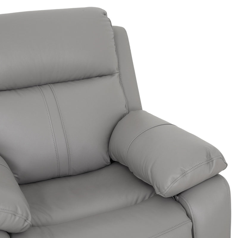 HUDSON Fotoliu, recliner manual, piele naturală