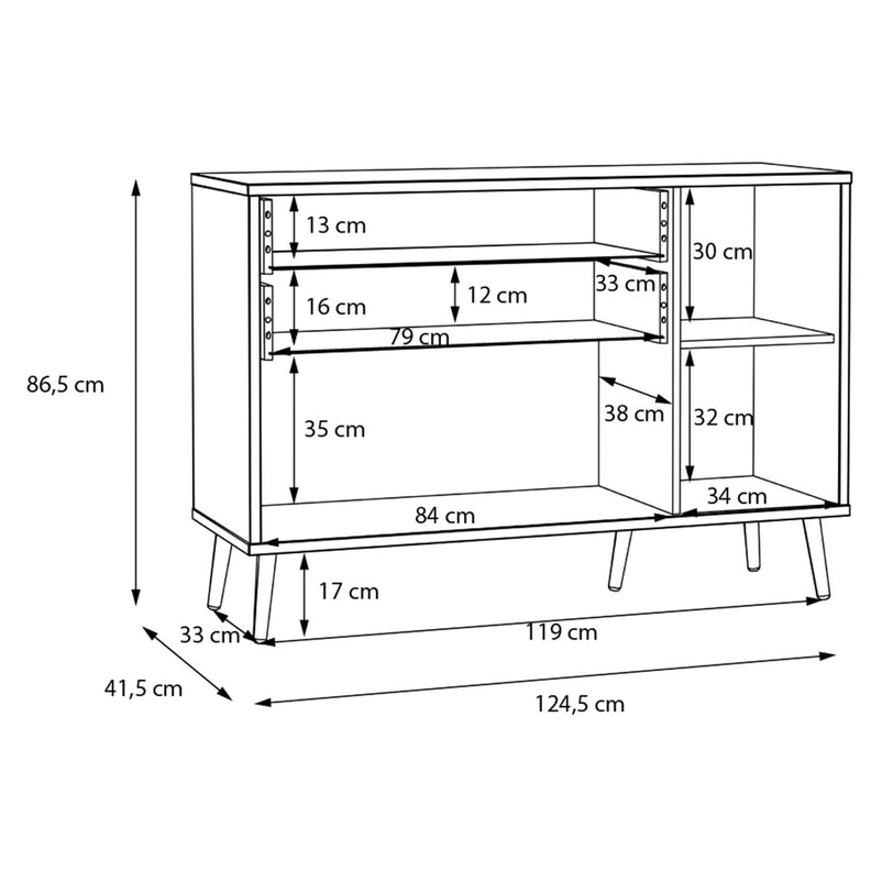 EASYKLIX Comodă 1 ușă, 3 sertare