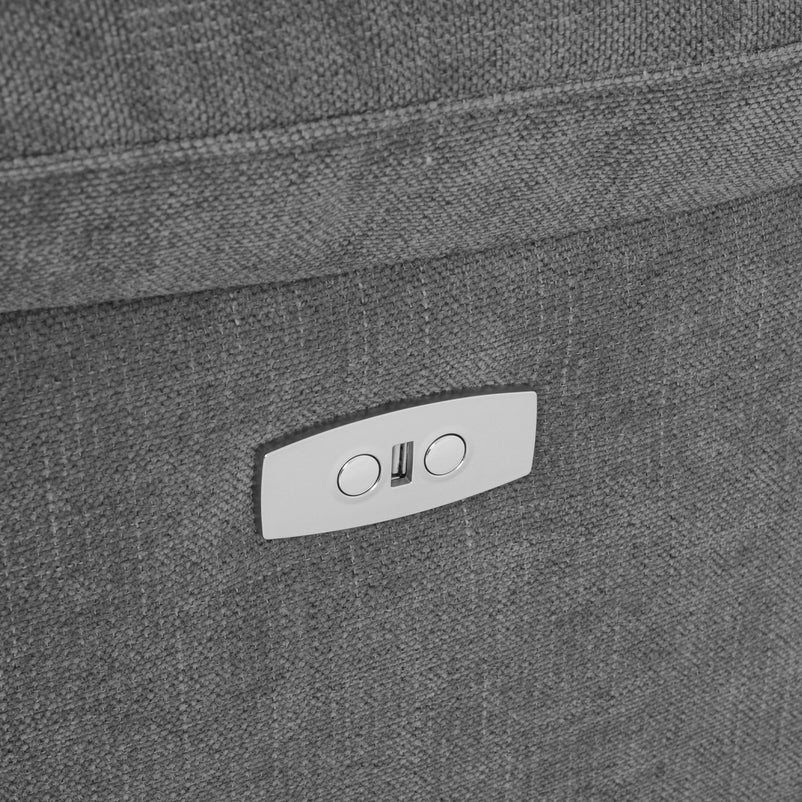 ALMATY Canapea 3 locuri, 2 reclinere electrice, stofă