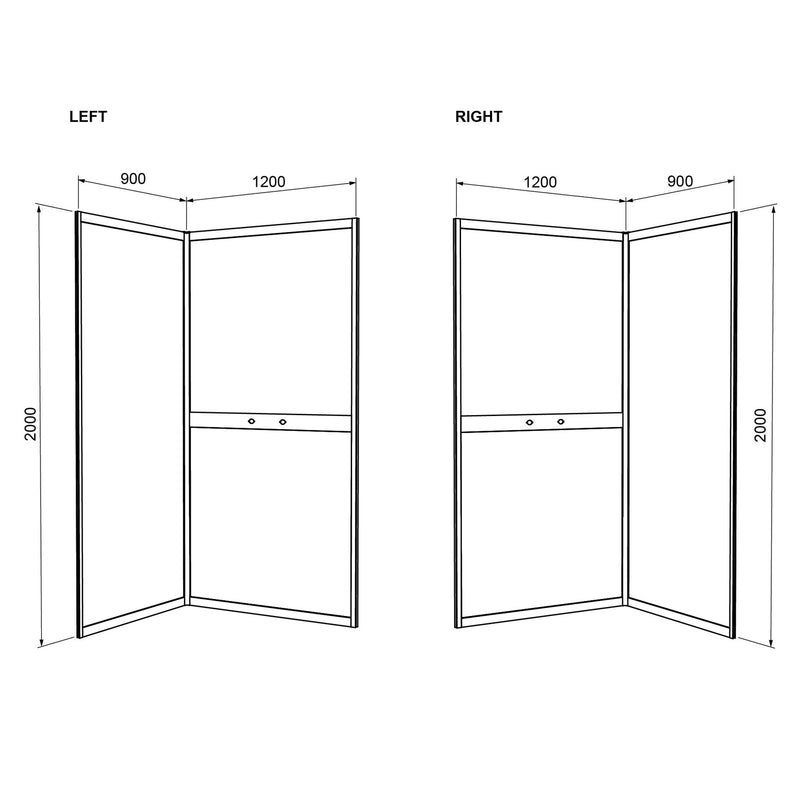 ESSENZA Sistem duș, 90x200cm, sticlă securizată