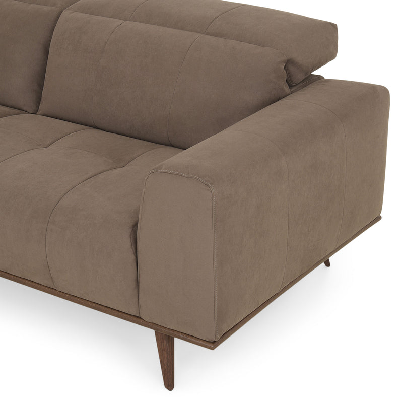 DENTON Canapea 3 locuri, mecanism tetiere, stofă