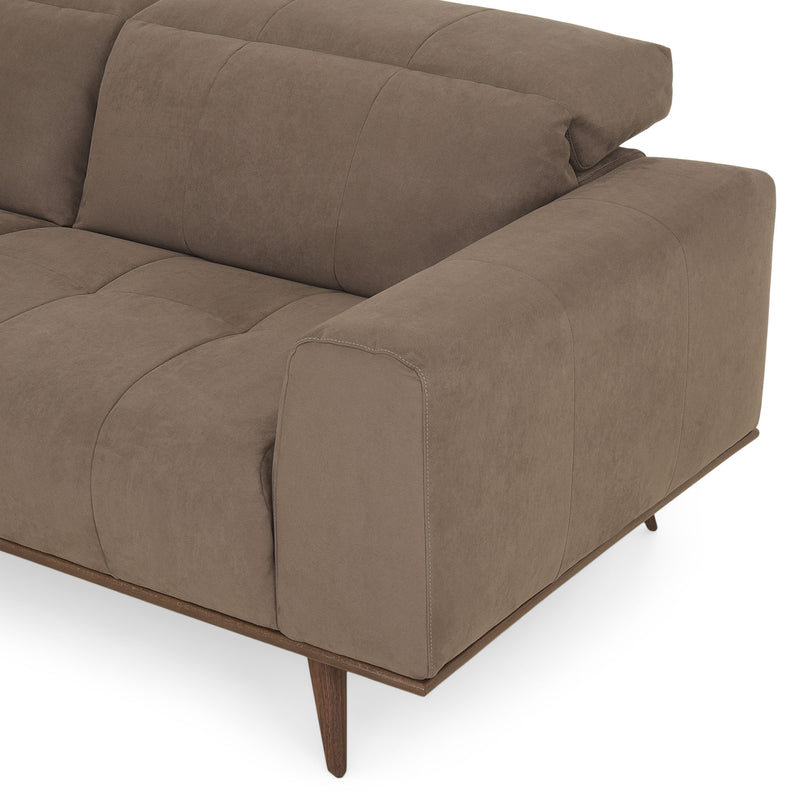 DENTON Canapea 3 locuri, mecanism tetiere, stofă