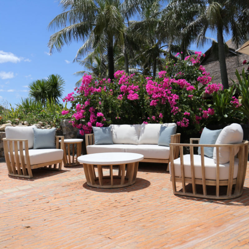 WOODLAND Set mobilier terasă/grădină, 2 fotolii, canapea și măsuță