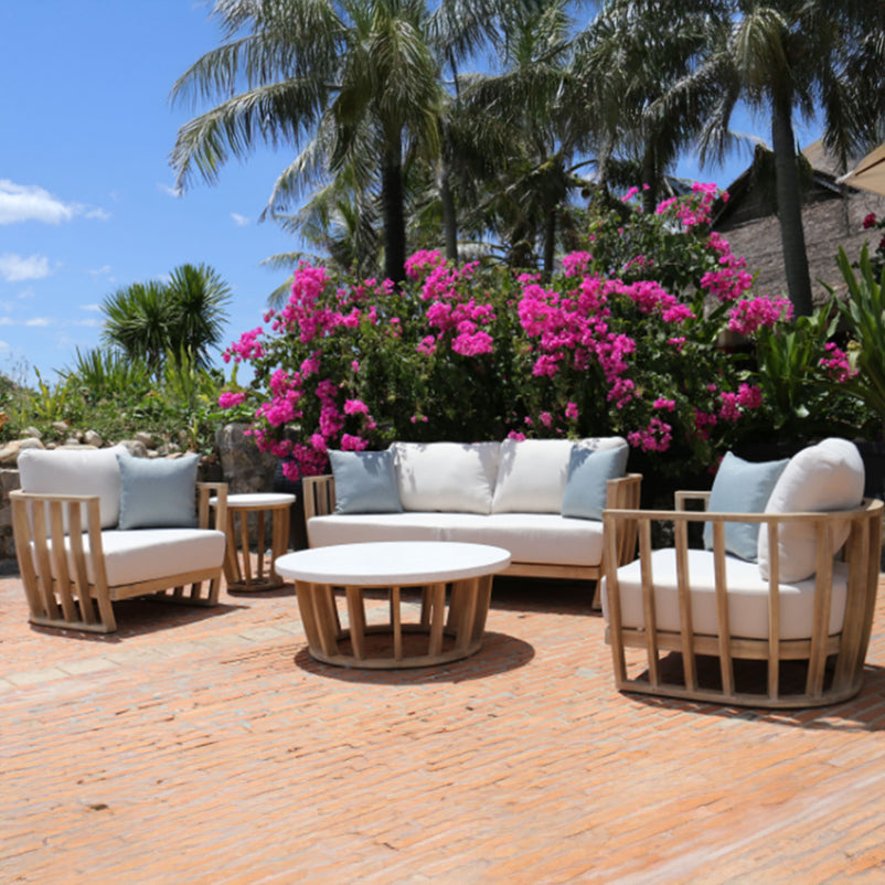 WOODLAND Set mobilier terasă/grădină, 2 fotolii, canapea și măsuță