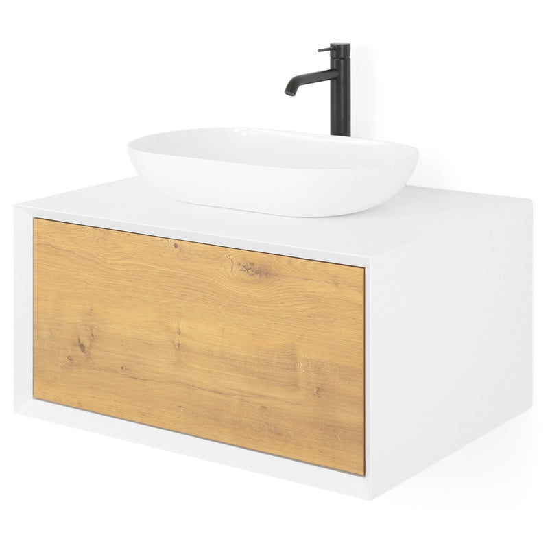 FIONA Set mobilier baie, mască lavoar, oglindă LED și lavoar